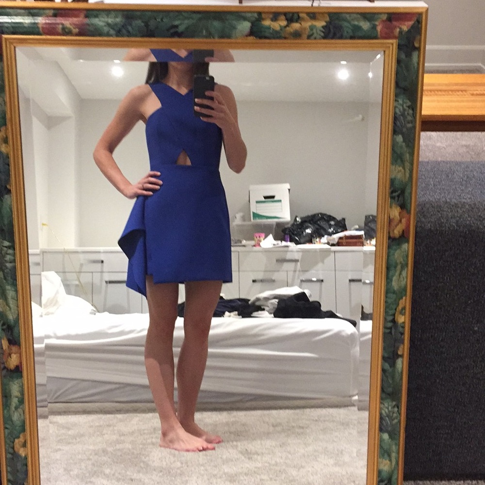 BCBG blue party dress